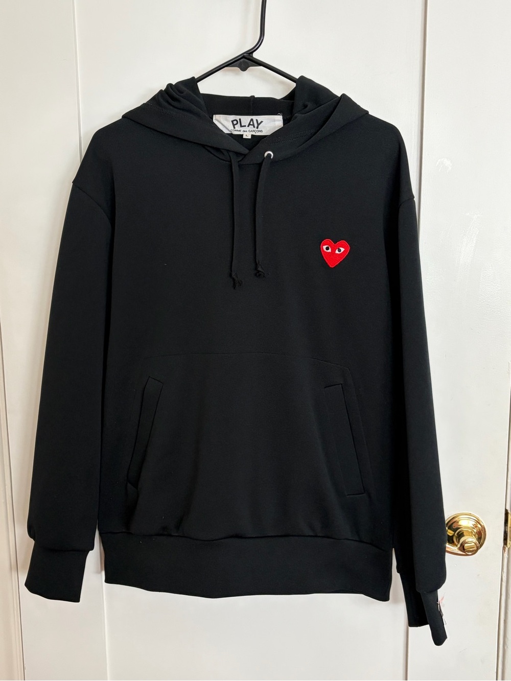 PLAY heart patch hoodie unisex